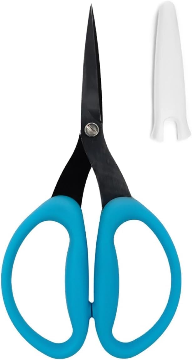 Karen Kay Buckley® Perfect Scissors™, Medium 6-inch Micro-Serrated Non-Slip Blades for Appliqué, Fabric Trimming, Quilting, Sewing, Patchwork, Crafts. Sharp Blades Grip and Cut Many Layers