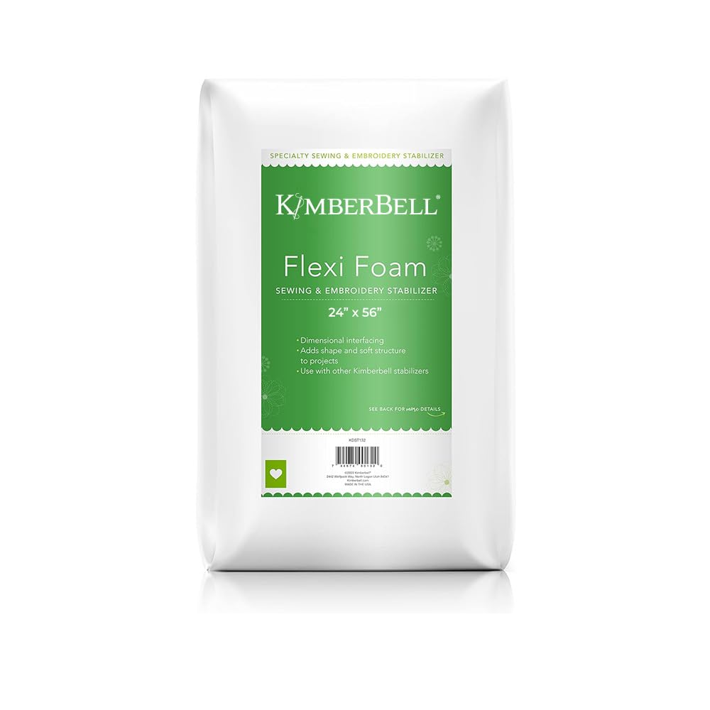 Kimberbell Flexi Foam Specialty Stabilizer: 24 x 56", Dimension Interfacting, Cut into Variable Sizes, Strengthen, for Machine Embroidery, Hand Sewing, Quilting, Piecing Projects, Appliqués, Crafting