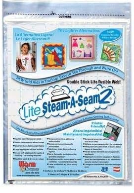 5 Pkgs Lite Steam-a-Seam 2, Double Stick Fusible Web, by The Warm Company