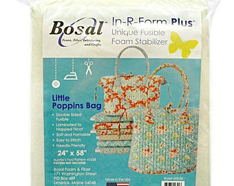 Bosal in-R-Form Plus Unique Fusible Foam Stabilizer 24 Inches by 58 Inches for Aunties Two Little Poppins Bag Pattern (Onе Paсk)