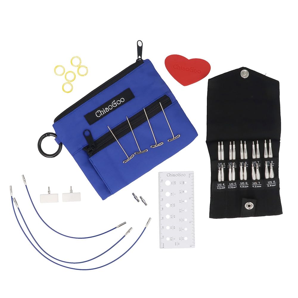 ChiaoGoo Twist Shorties Set, 2" & 3" (5 & 8 cm) [S], US 4-8 (3.5-5 mm)