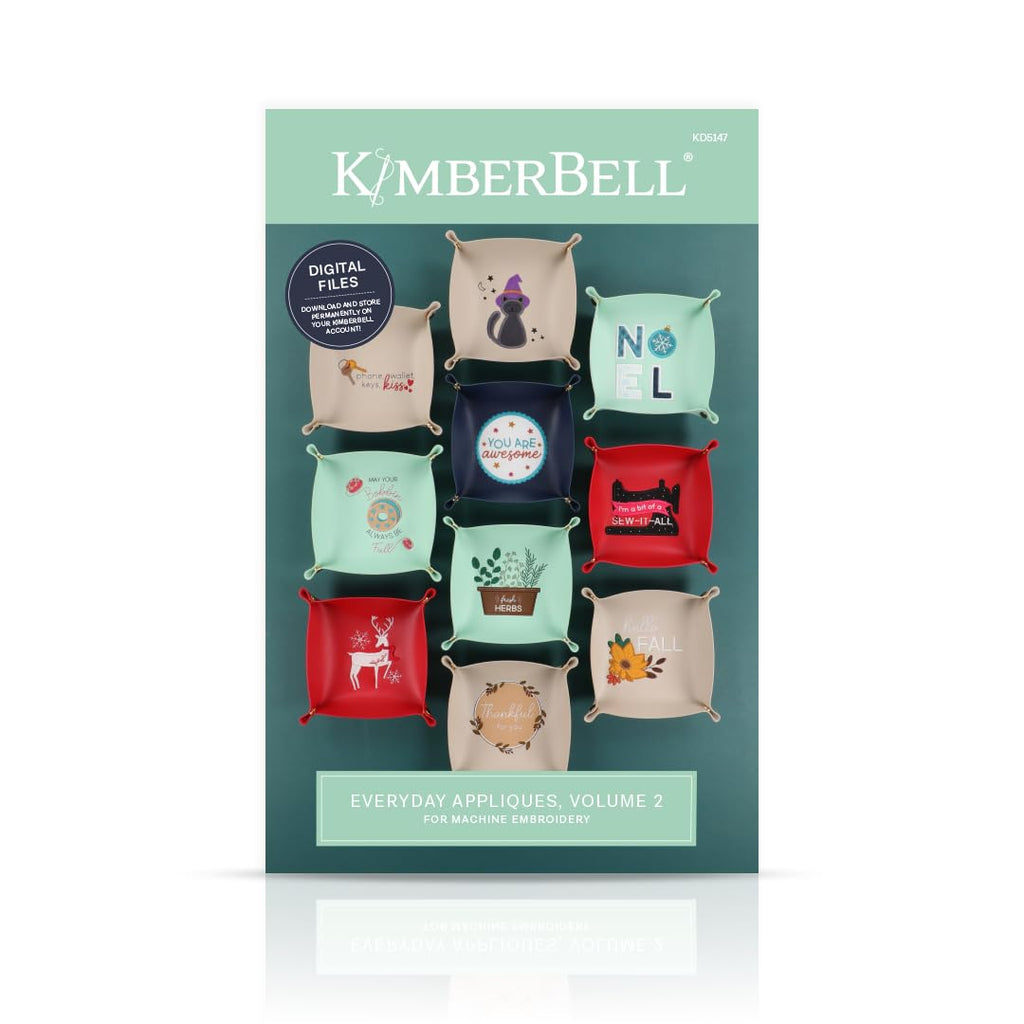 Kimberbell Everyday Appliques Vol. 2 (Design Redemption Card) – 10 Adorable Machine Embroidery Designs – 5x7 Hoop Projects – Home Decor & Gifts (Digital Download)