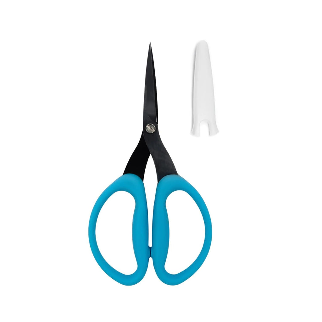 Karen Kay Buckley® Perfect Scissors™, Medium 6-inch Micro-Serrated Non-Slip Blades for Appliqué, Fabric Trimming, Quilting, Sewing, Patchwork, Crafts. Sharp Blades Grip and Cut Many Layers