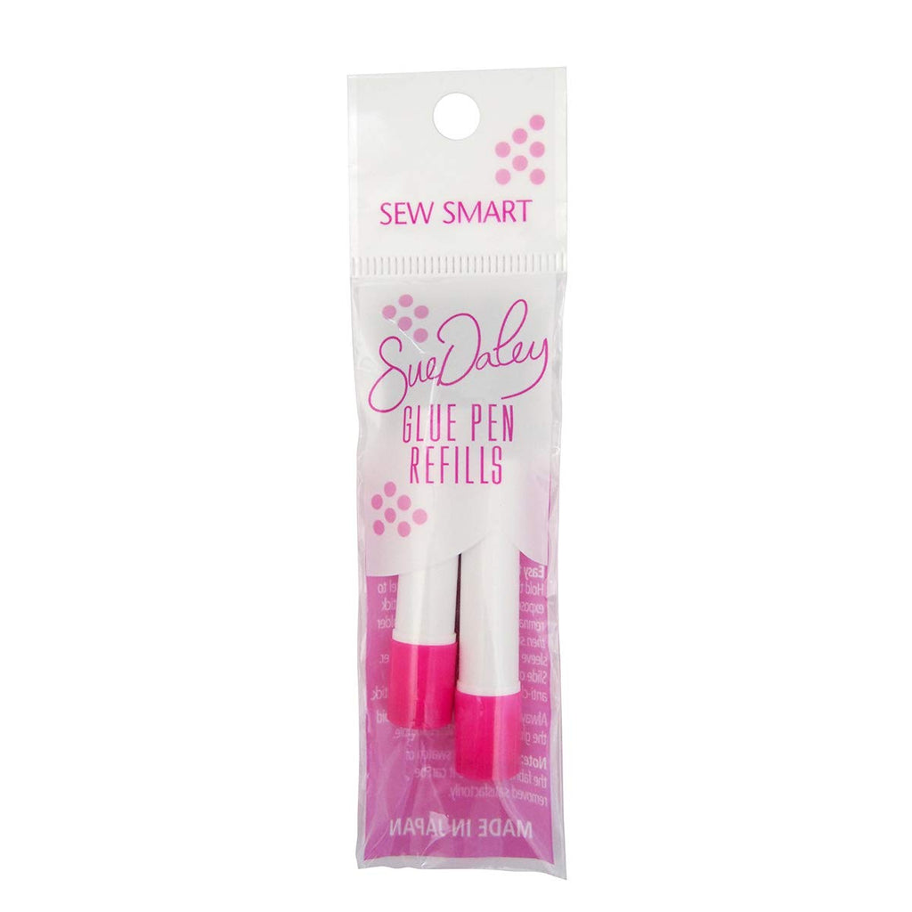 Sue Daley fabric pink glue pen refills epp english paper piecing sewing patchwork glue basting