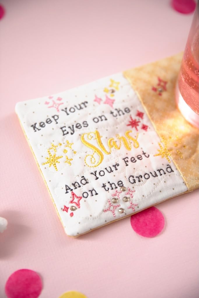 Kimberbell Mug Rugs Vol. 6, 7pcs Set w. Velvet, Bows and Embroidery Leather, Embroidery Supplies, Quilting Embellishments