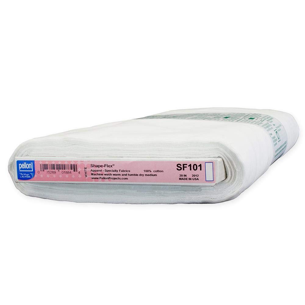 Pellon SF101 Shape-Flex Fusible medium weight woven interfacing, White, Sold By-The-Yard