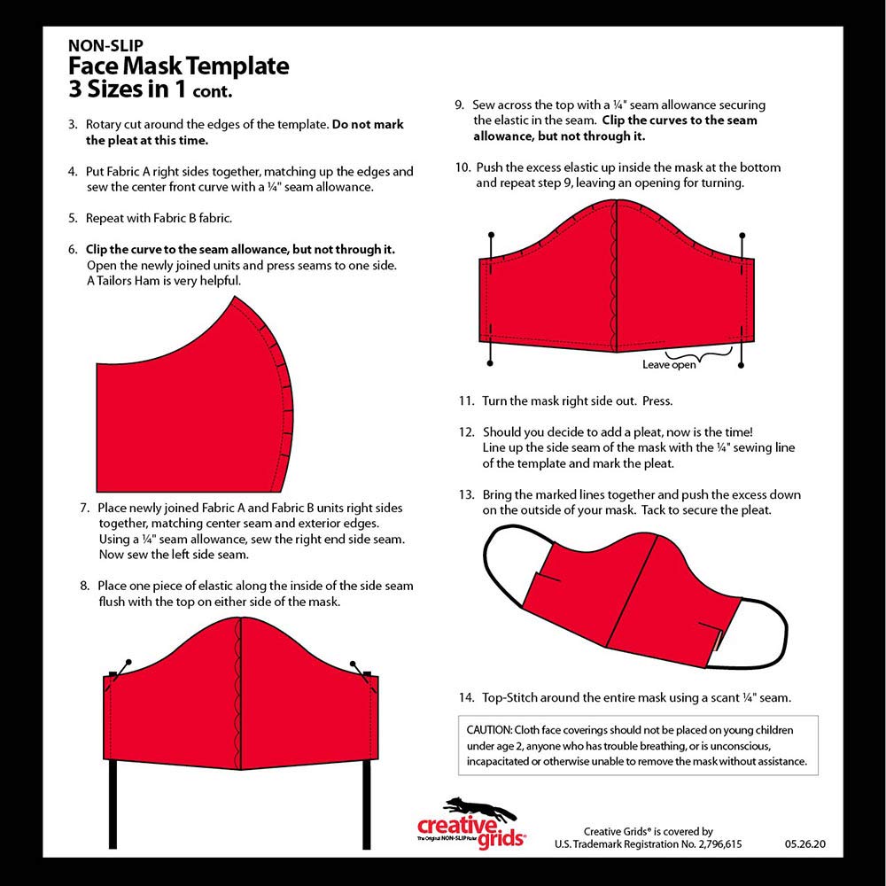 Creative Grids Face Mask Template