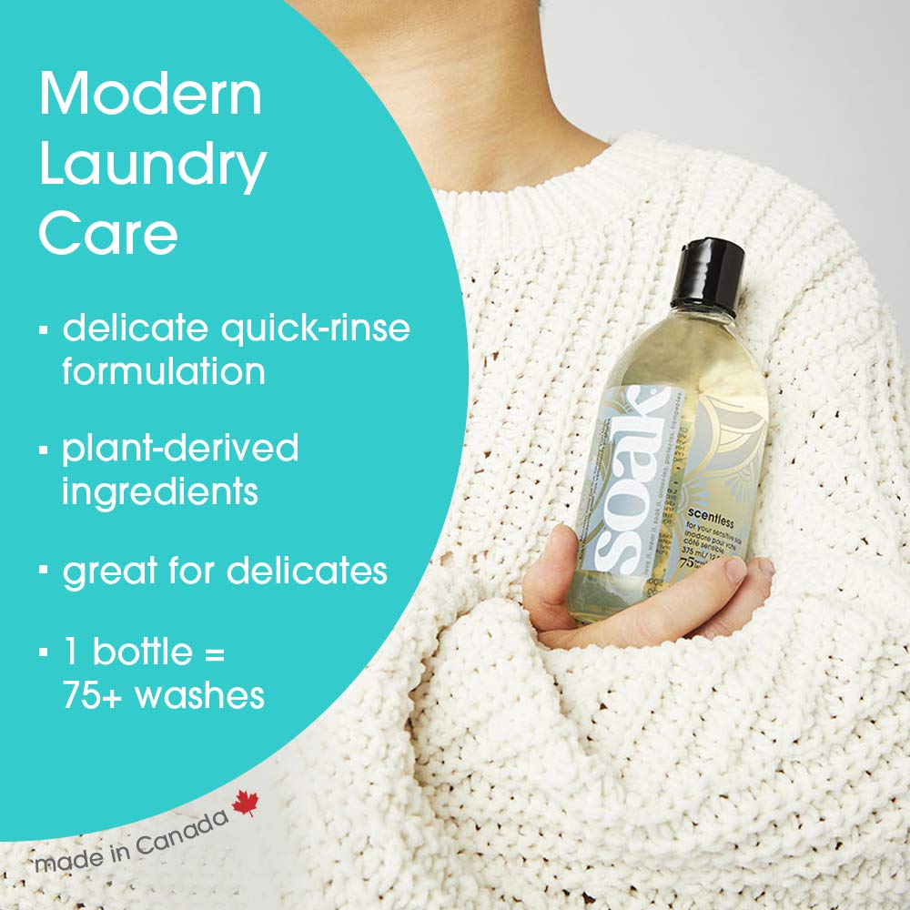 Soak Laundry Soap – 2 Pack Shop & Share | No Rinse, Plant Derived Hand Wash Detergent - 375 ml / 12 fl. oz, 75+ Washes