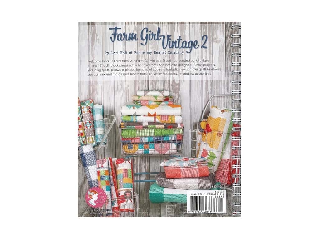 It's Sew Emma ISE931 Farm Girl Vintage 2 Quilt Book