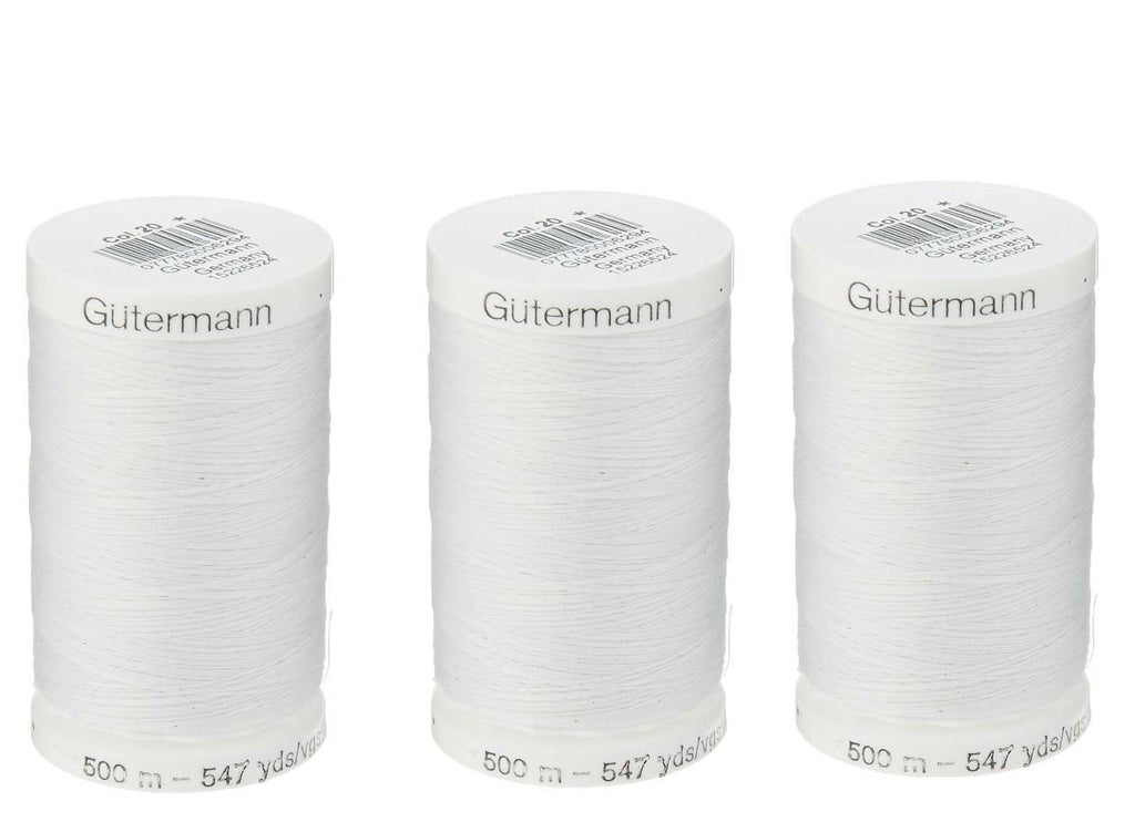Sew-All, All PurposeThread 547 Yards- White GUTERMANN Thread 3 pack (White)