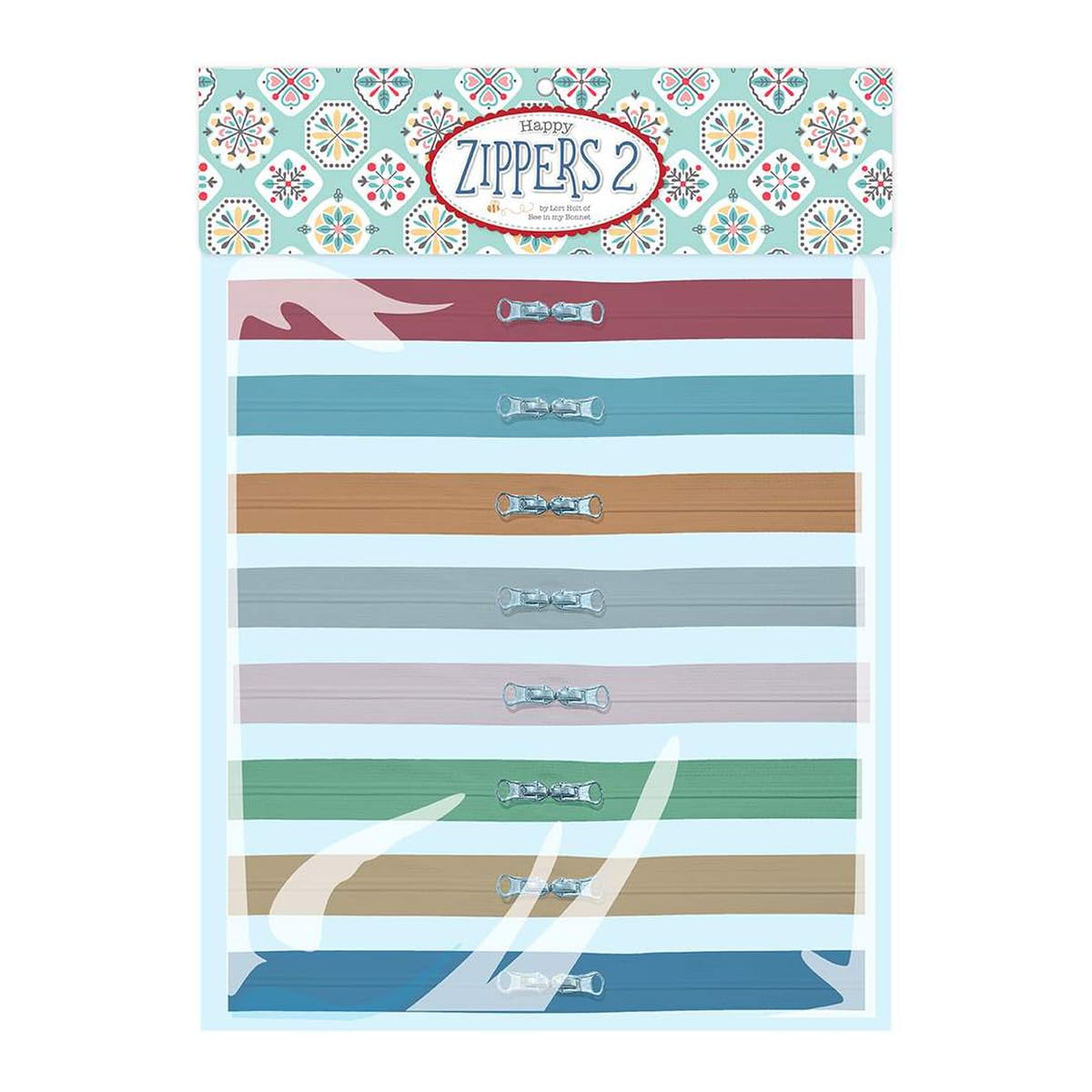 Riley Blake My Happy Place Zippers by Lori Holt of Bee in My Bonnet, Premium Two-Way Zipper with Dual Pulls