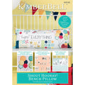 Kimberbell Shout Hooray Bench Pillow - Personalize Your Pillow for Birthdays, Anniversary, Baby Shower & Welcome Parties, Embroidery Patterns for Quilting, Embroidery CD Template