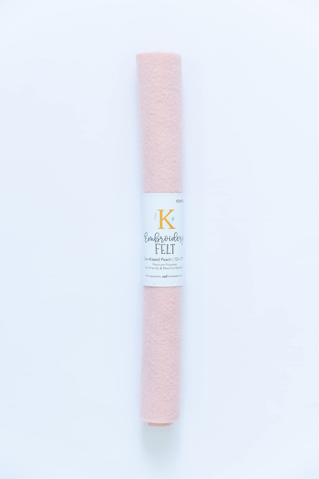 Kimberbell Felt Sheet – Sun Kissed Peach, 12x18in, 1.4mm Thick – Soft Felt Fabric for Machine Embroidery, Quilting, Sewing & Crafts – Iron-Safe & Machine Washable