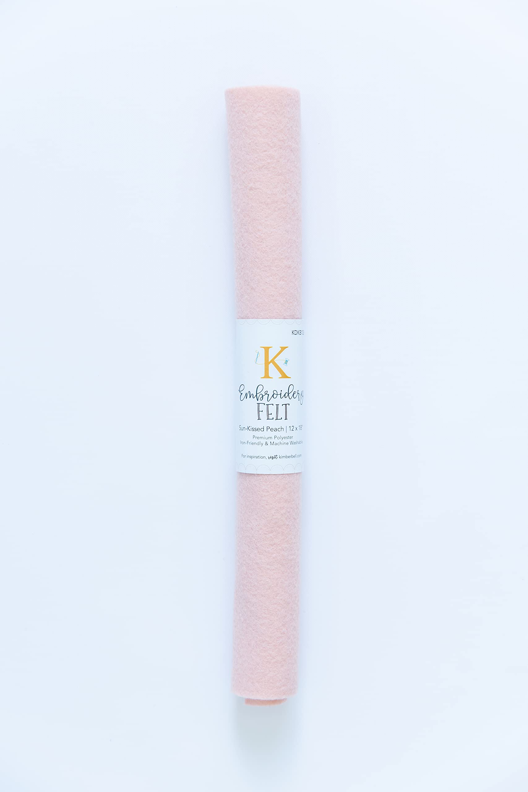 Kimberbell Felt Sheet – Sun Kissed Peach, 12x18in, 1.4mm Thick – Soft Felt Fabric for Machine Embroidery, Quilting, Sewing & Crafts – Iron-Safe & Machine Washable