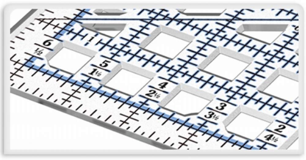 TrueCut, Ruler, for Precise Straight Cuts, Features Built-in Holes
