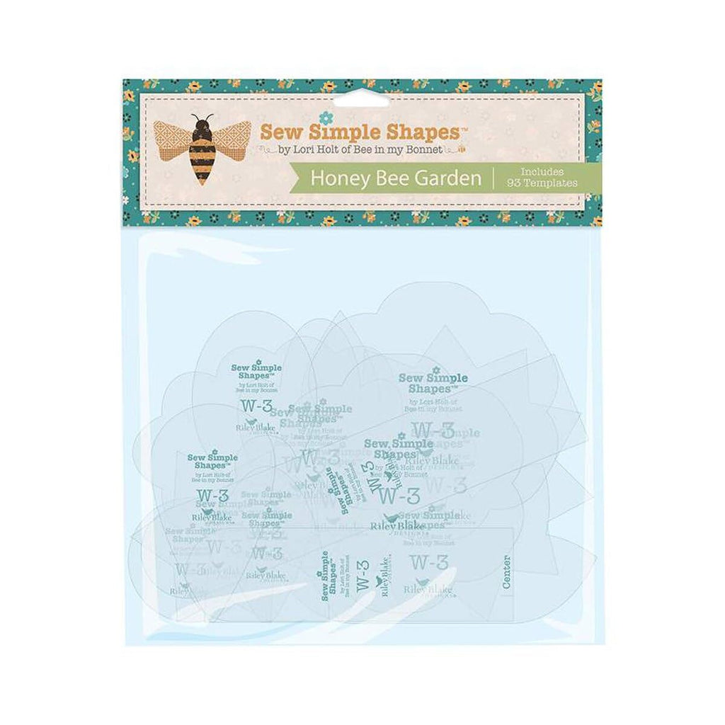Lori Holt Honey Bee Garden Sew Simple Shapes™ – 93 Sturdy Plastic Applique Templates for the Honey Bee Garden Sew Along – Fussy Cutting & Quilting Templates