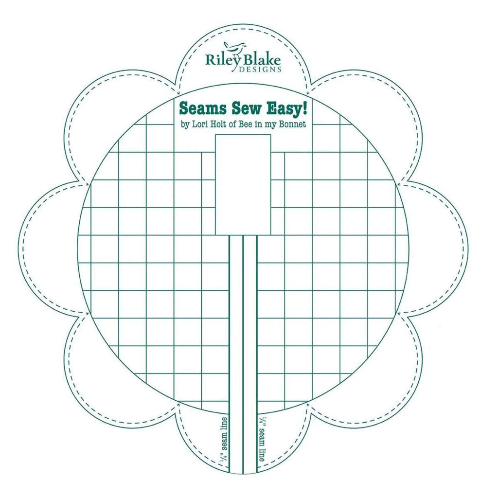 Riley Blake Seams Sew Easy Seam Guides by Lori Holt of Bee in My Bonnet, Variety of Colors Including Denim, Jade, Sea Glass and Red.