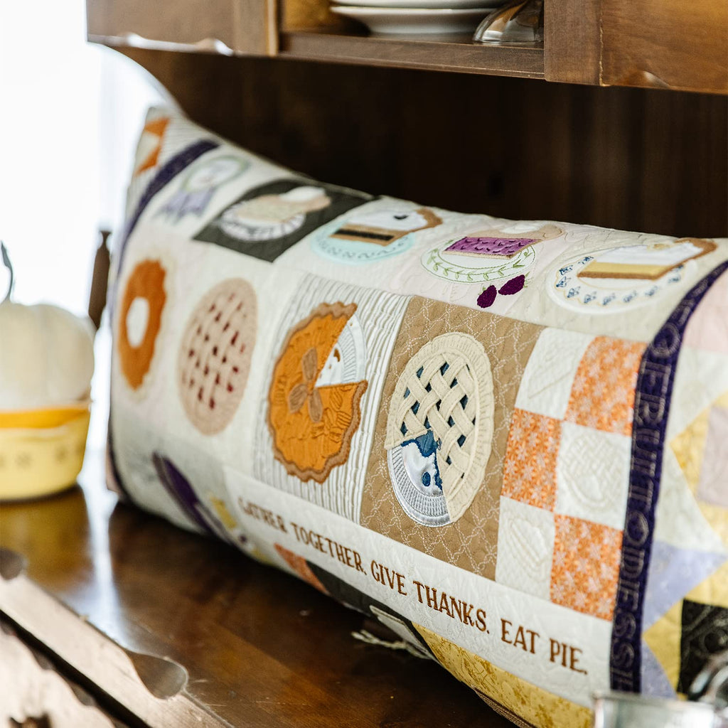 Kimberbell Bench Pillow: Sweet As Pie Machine Embroidery Design CD, Completed Size: 16 x 38”, Includes: 9 Files + SVG, Step-by-Step Instructions for Beginners to Advanced, 5 x 7” Hoop Size