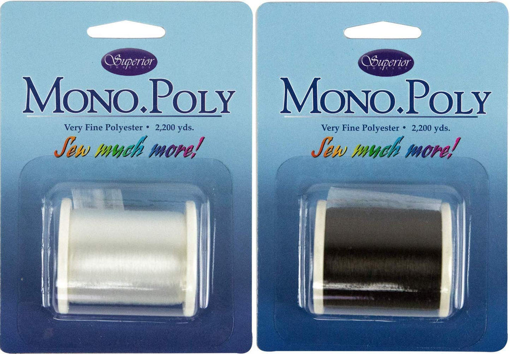 Bundle of Superior Monopoly Transparent/Invisible Thread Spool of Each Clear and Smoke 2200 yds Each Color