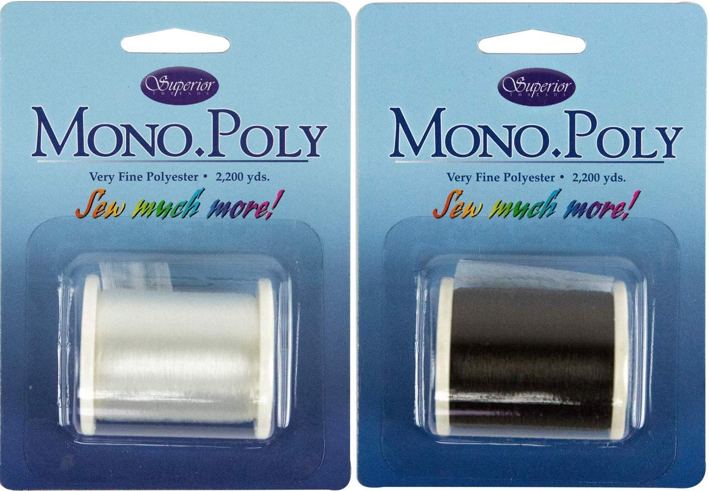 Bundle of Superior Monopoly Transparent/Invisible Thread Spool of Each Clear and Smoke 2200 yds Each Color