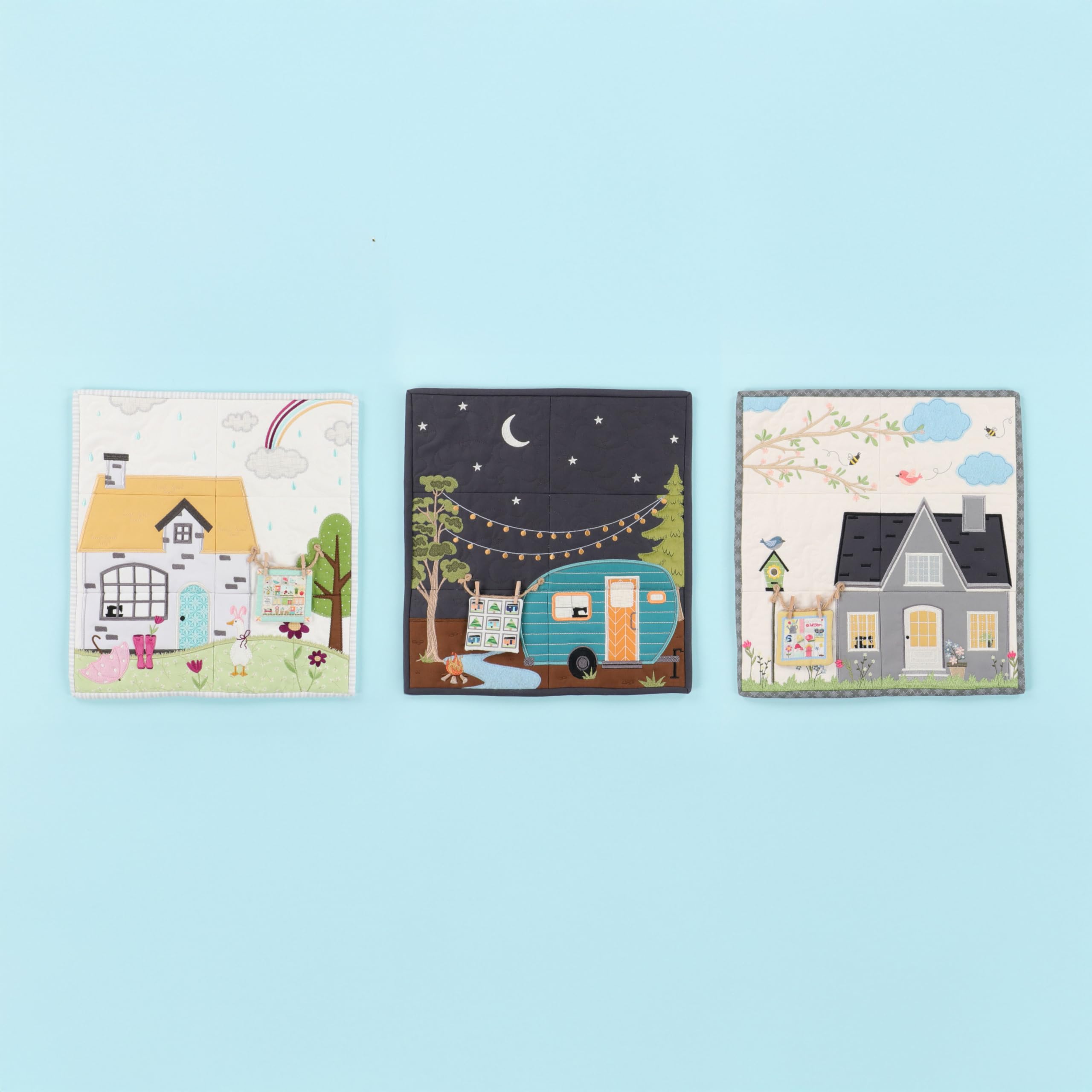 Kimberbell Home Sewn Vol. 1 Machine Embroidery Designs – Tiled Scene Collection for 5x7 Hoop or Larger | Applique, Quilting & Decorative Stitching