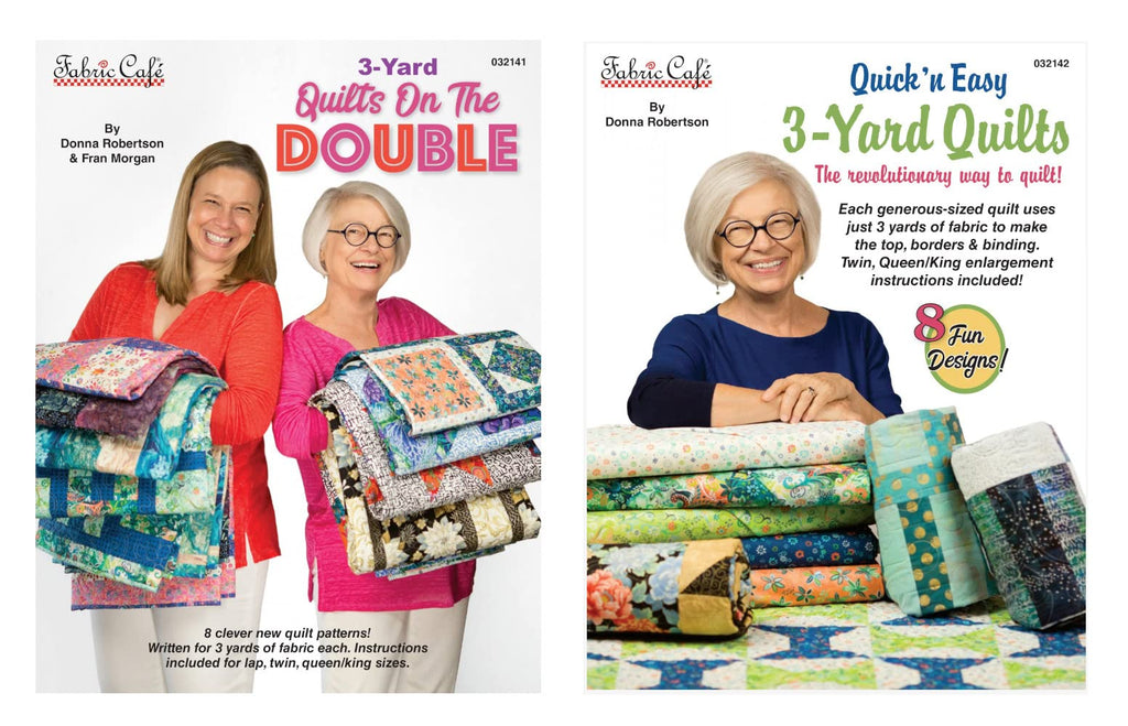 New Fabric Cafe 3 Yard Quilts Pattern Bundle - Quilts on the Double and Quick 'n Easy Quilts