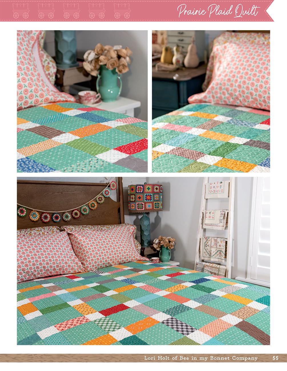 Prairie Home Quilt Book by Lori Holt of Bee in My Bonnet - Over 30 Quilts, Runners, Table Toppers & Pillows – Seasonal Quilting Inspired by Pioneer Resilience & Westward Journey