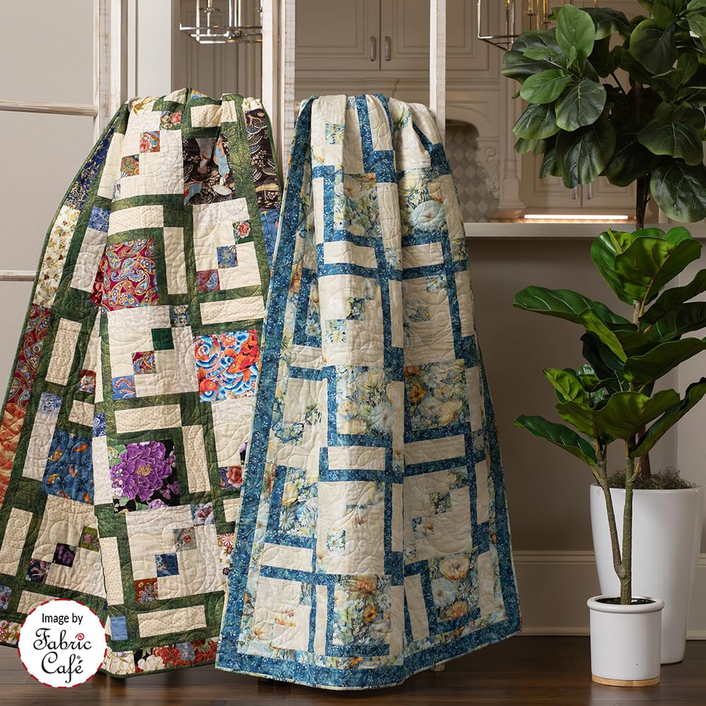 Fabric Café Make It Scrappy With 3-Yard Quilts Book – 8 Scrap-Friendly Quilt Patterns – Uses Three 1-Yard Fabric Cuts – Beginner-Friendly Quilting Guide