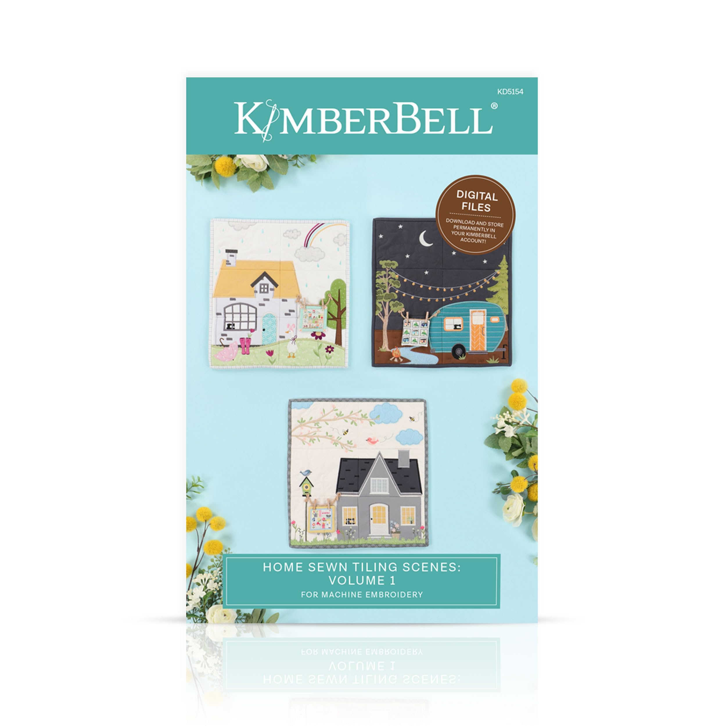 Kimberbell Home Sewn Vol. 1 Machine Embroidery Designs – Tiled Scene Collection for 5x7 Hoop or Larger | Applique, Quilting & Decorative Stitching