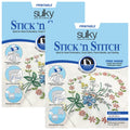 Bundle of 2 Packages of Stick N Stitch Self Adhesive Wash Away Stabilizer Twelve sheets of 8-1/2 x 11
