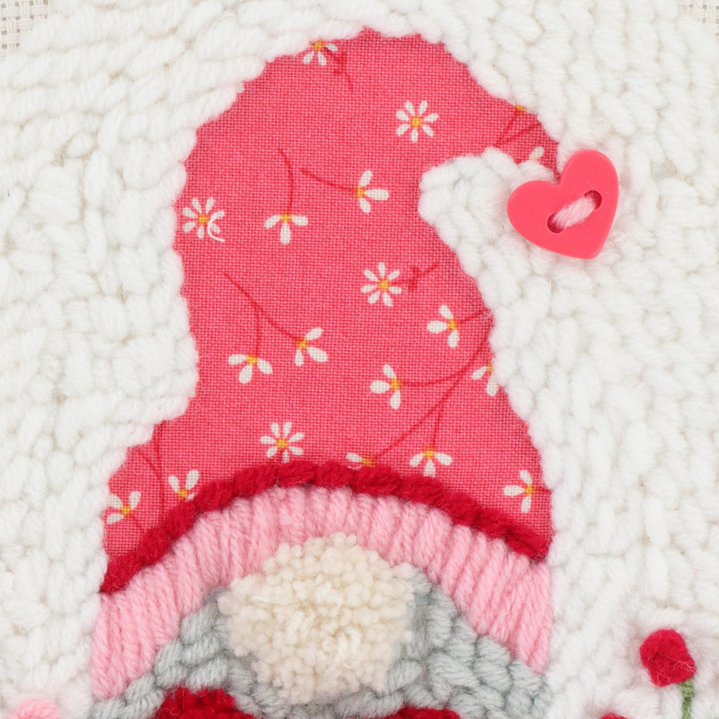 Kimberbell Punch Needle Kit - Be My Gnomie – Complete Punch Needle Set with Tool, Monks Cloth, Yarn, Frame, Fabric & Reusable Project Bag | Adorable Gnome Embroidery Kit