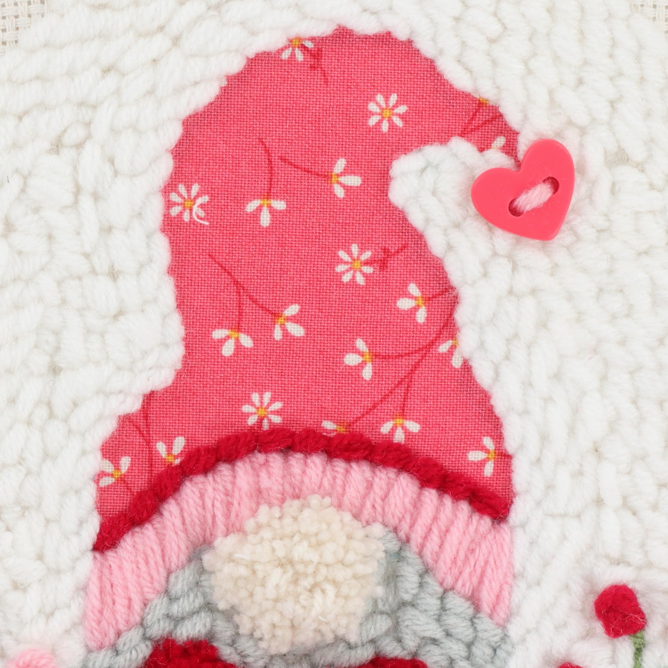 Kimberbell Punch Needle Kit - Be My Gnomie – Complete Punch Needle Set with Tool, Monks Cloth, Yarn, Frame, Fabric & Reusable Project Bag | Adorable Gnome Embroidery Kit