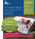 Electric Quilt EQCPFABRC Photo 6pc Printables Inkjet Fabric Sheet, Off-White