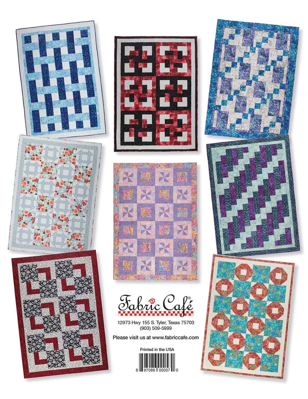 Fabric Cafe 3 Yard Quilts Pattern Book Bundle New 2021