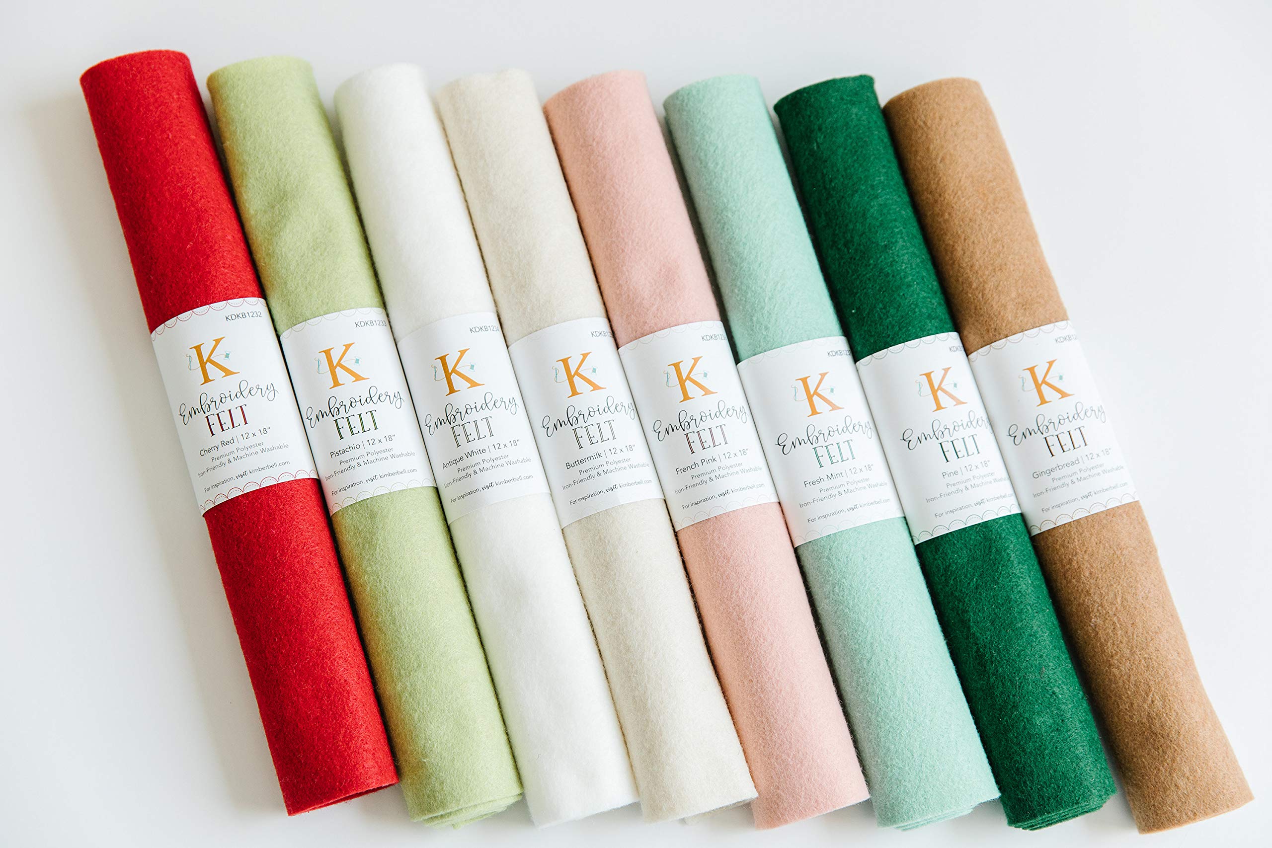 Kimberbell Embroidery & Sewing Felt Sheet, 1PC, Size 12 in x18 in, Thickness 1.4 mm, Assorted Colors Available, Kimberbellishments, Premium Polyester, Iron-Friendly & Machine Washable