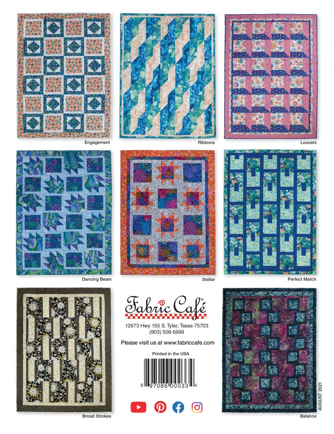 New Fabric Cafe 3 Yard Quilts Pattern Bundle - Quilts on the Double and Quick 'n Easy Quilts