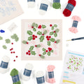 Kimberbell Happy Holly-Days Punch Needle Plus Kit – Complete DIY Embroidery Kit with Tool, Frame, Yarn, Beads & Felt – Holiday Punch Needle Design for Handmade Christmas Décor