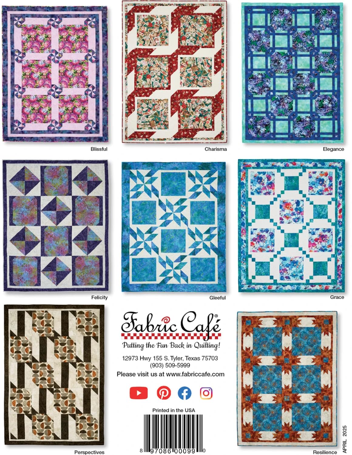 Fabric Café Big Block 3-Yard Quilts – 8 Easy Quilt Patterns with Large Blocks to Showcase Your Favorite Fabrics – Quick, Beginner-Friendly, 3 Size Options – Fast & Fun Quilt Book