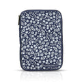 Kimberbell Navy Floral USB Case – Holds Up to 32 Flash Drives – Padded Zippered Storage Pouch for USB Drives (10 x 7 x 0.75")