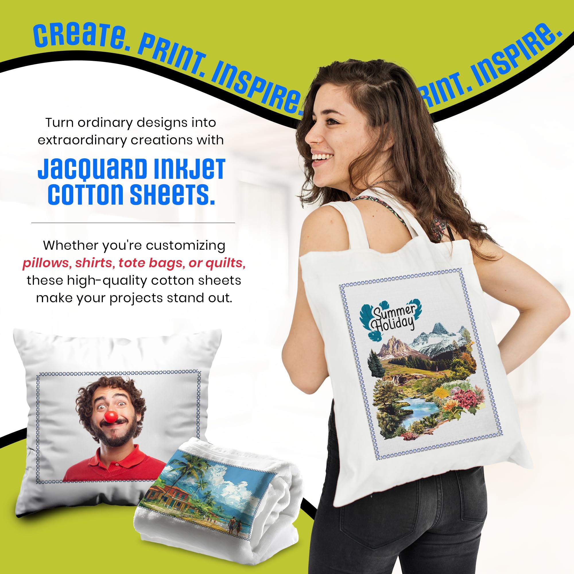 Ink Jet Fabric Cotton Sheets (8.5 x 11-Inches)