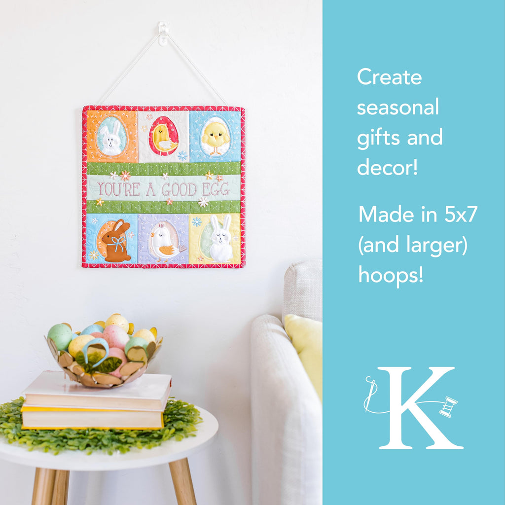 Kimberbell Mini Quilts Vol. 1: Jan–June Machine Embroidery CD – 6 Seasonal 12x12” in-The-Hoop Projects for 5x7 or Larger Hoops, Includes Quilting Designs & Instructions