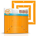 Kimberbell Orange Pop Quilting Rulers - Square Set of 4 - Quilt Rulers for Cutting Quilt Blocks, Non-Slip, Bonus Half Square Triangle Ruler in Two Sizes!
