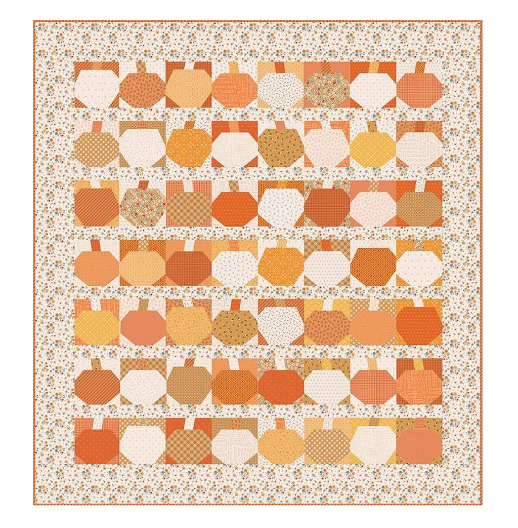 10'' Pumpkin Quilt Paper by Lori Holt of Bee in My Bonnet Iron-On Template Sheets for 7'' Finished Pumpkin Quilt Block, Includes 42 Sheets Ideal for Autumn Quilts and Seasonal Crafting Projects