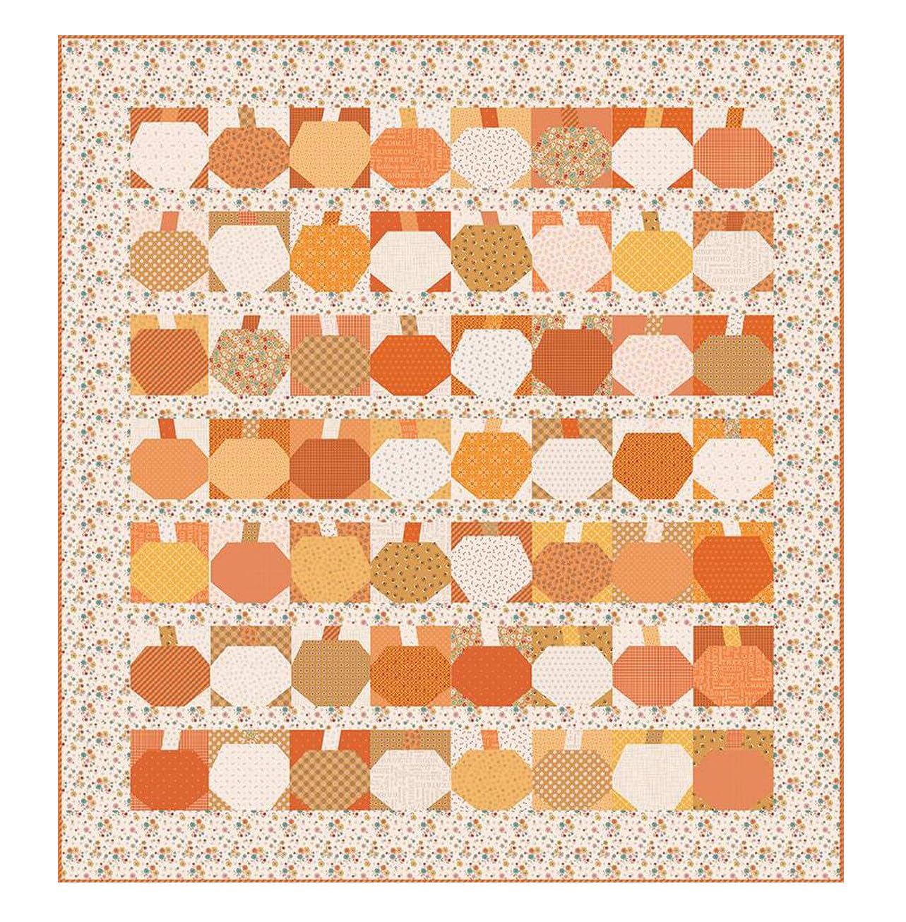 10'' Pumpkin Quilt Paper by Lori Holt of Bee in My Bonnet Iron-On Template Sheets for 7'' Finished Pumpkin Quilt Block, Includes 42 Sheets Ideal for Autumn Quilts and Seasonal Crafting Projects