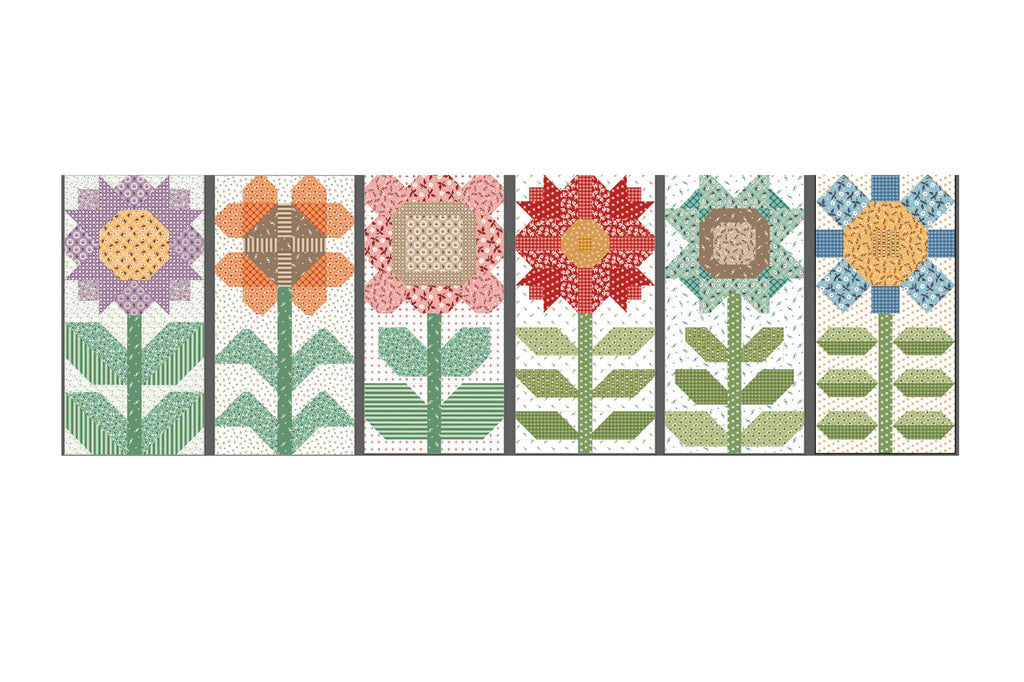 Prairie Quilt Seeds Flower No. 1-6 Pattern Set by Lori Holt