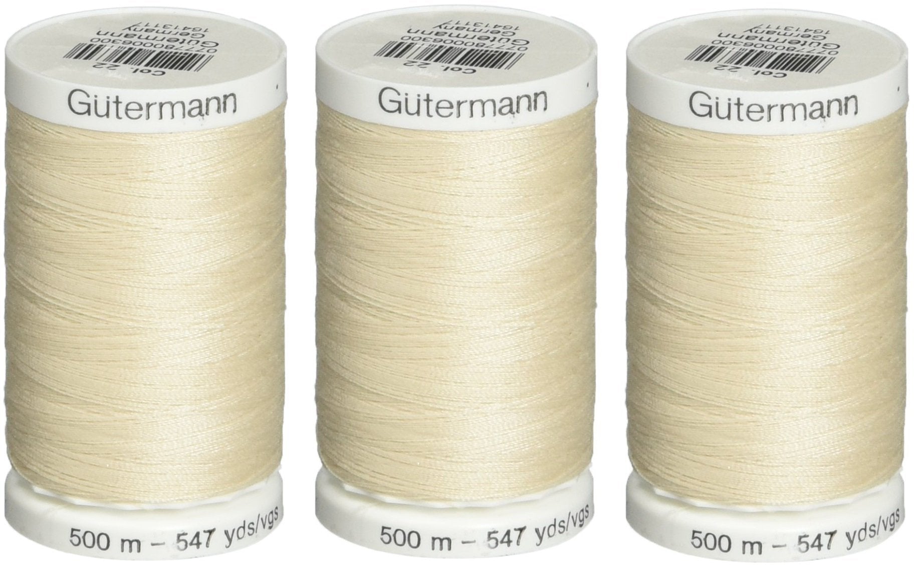 Sew-All Thread 547 Yards-Eggshell (3 Pack)