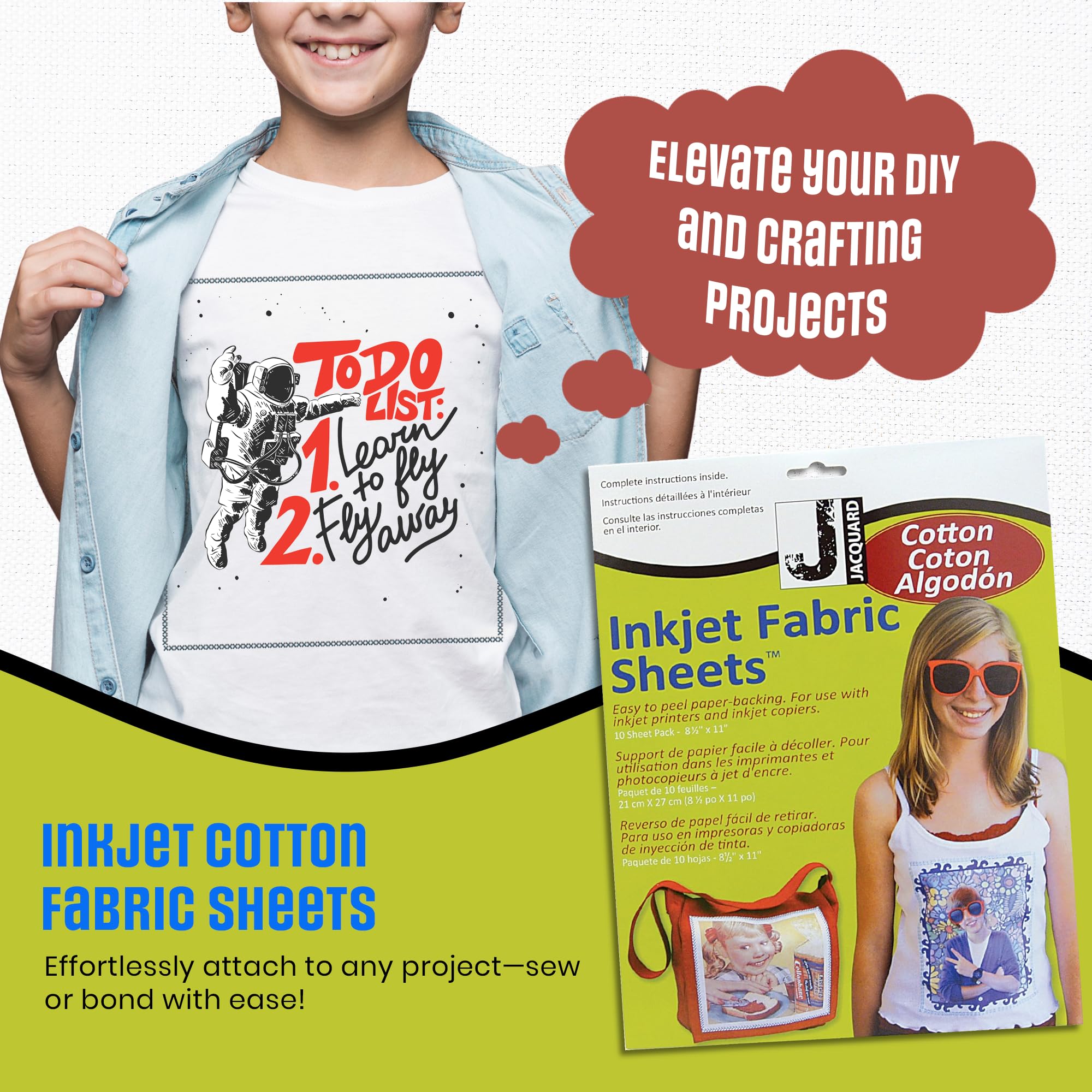 Ink Jet Fabric Cotton Sheets (8.5 x 11-Inches)