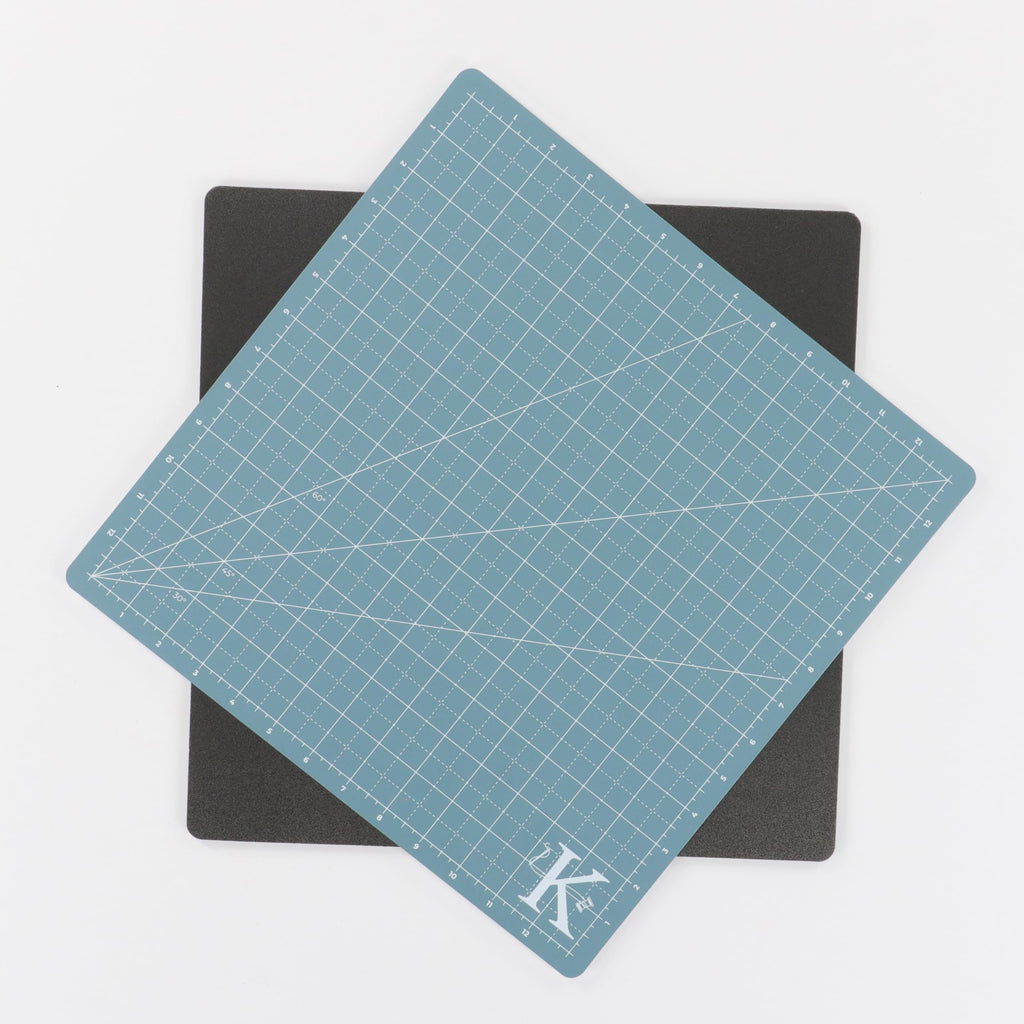 Kimberbell 13" x 13" Rotating Cutting Mat – Self-Healing, 360° Swivel, Grid Lines & Ruler Markings – Non-Slip Quilting & Sewing Mat for Orange Pop Rulers® & Fabric Cutting