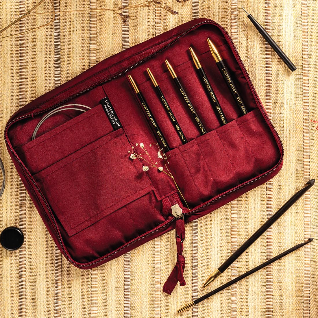Lantern Moon Bequest Tunisian Crochet Hook Set | 6 US Sizes (G to L)
