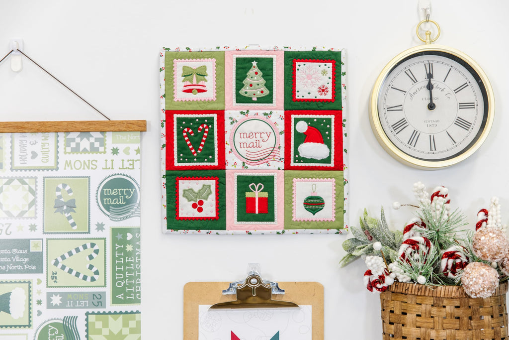 Kimberbell Mini Quilts Volume 2 Bundle – Machine Embroidery CD (July–December) and 15-Piece Embellishment Kit | Seasonal 12"x12" In-the-Hoop Quilting Projects for 5x7 or Larger Hoops